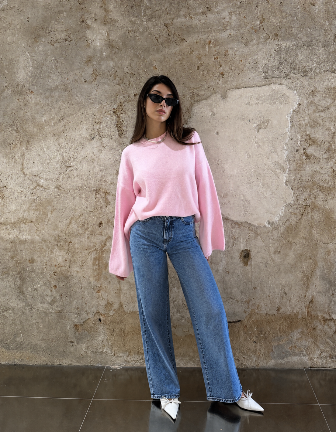 Wide Leg High Rise Jeans