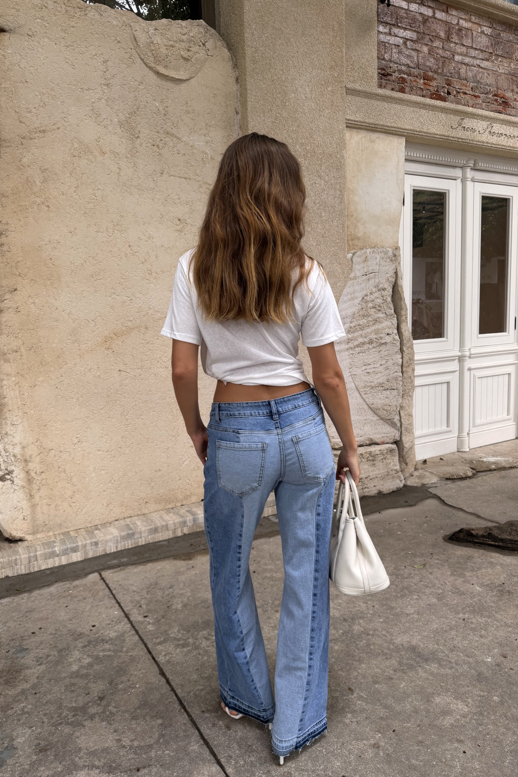 Bicolore Wide Leg Jeans