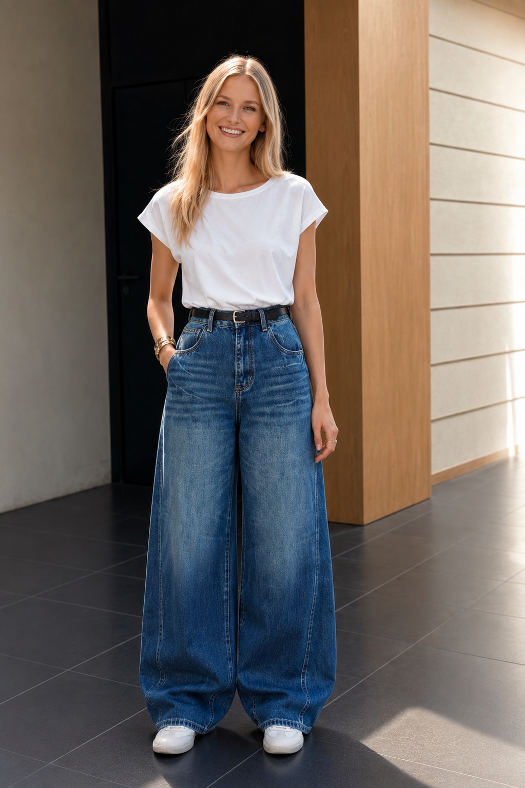 Premiumjeans i kraftig bomull